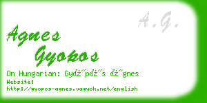 agnes gyopos business card
